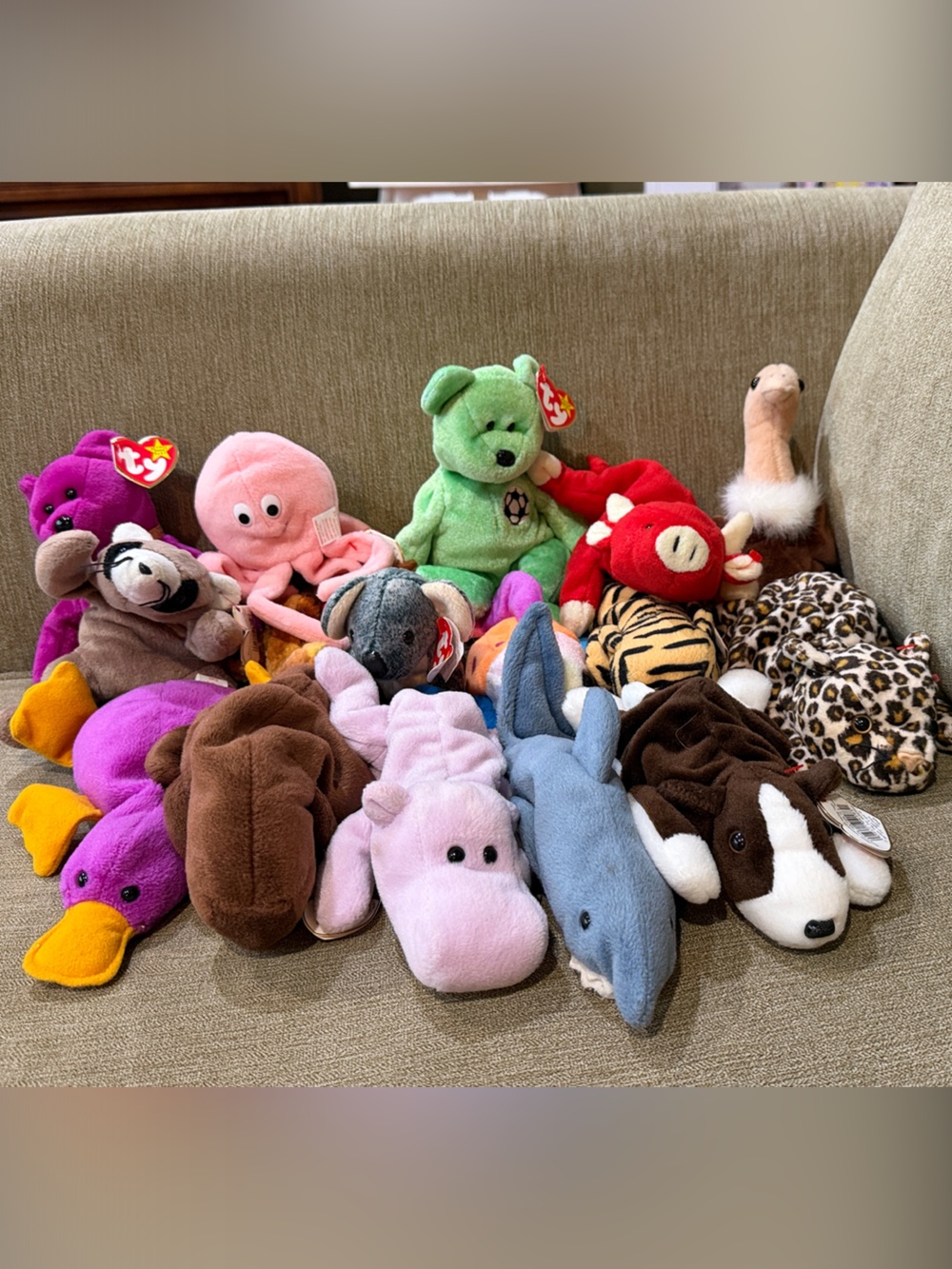 Lot of 16 Ty Plush Beanie Buddies Collection